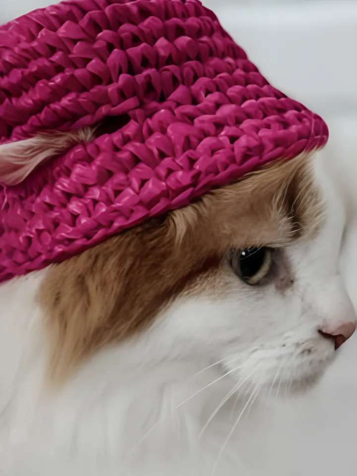 Pets Pink Bucket Hat Crochet Pattern PDF