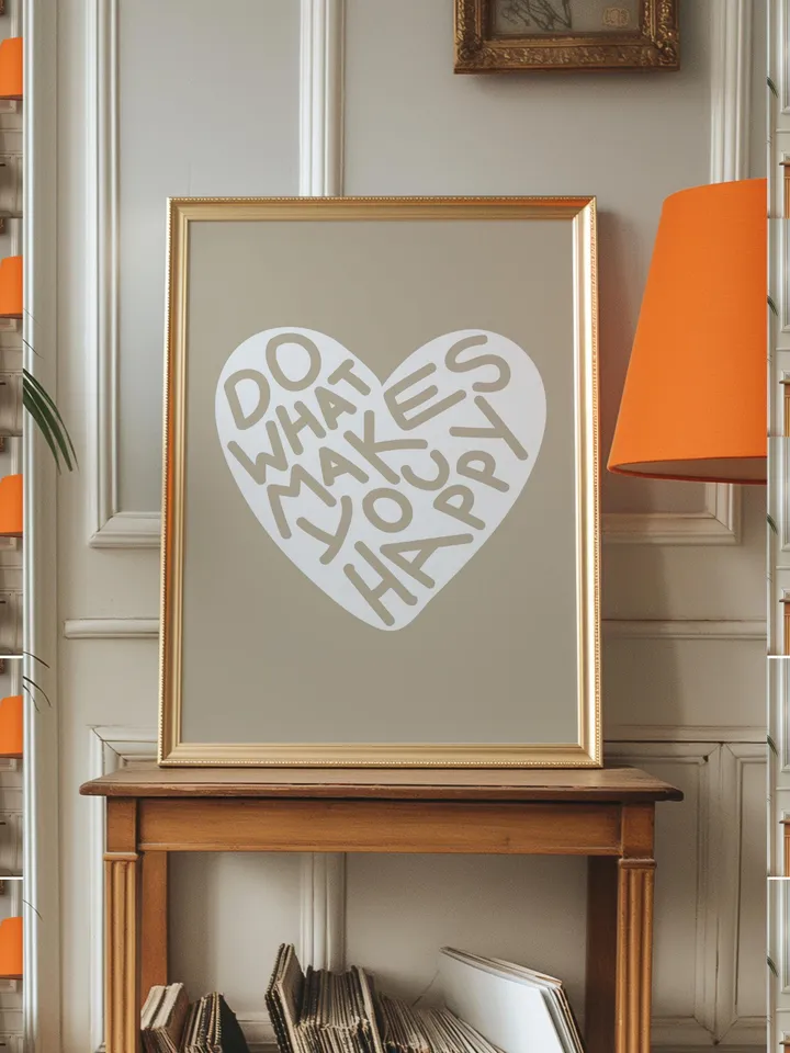 Heart Wall Art, Multicolor and White Posters, Trendy Wall Prints, College Dorm Decor, Digital Download, Aesthetic Art Prints, Room Decor