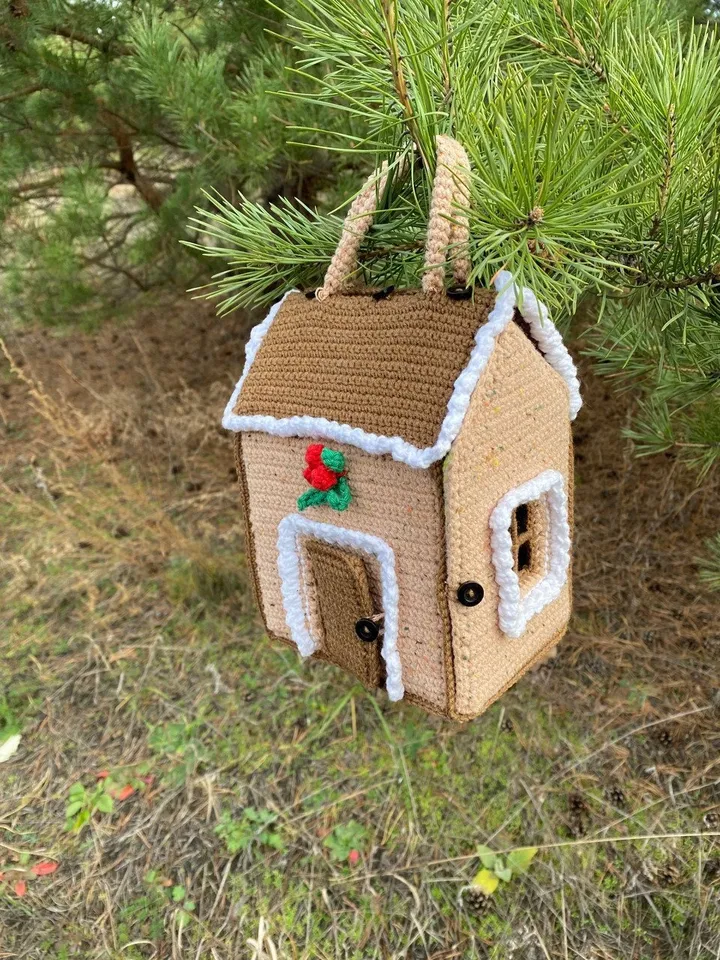 PDF Christmas House, Christmas amigurumi pattern, Christmas ornament Gingerbread House, Christmas decoration, Christmas crochet, Doll House