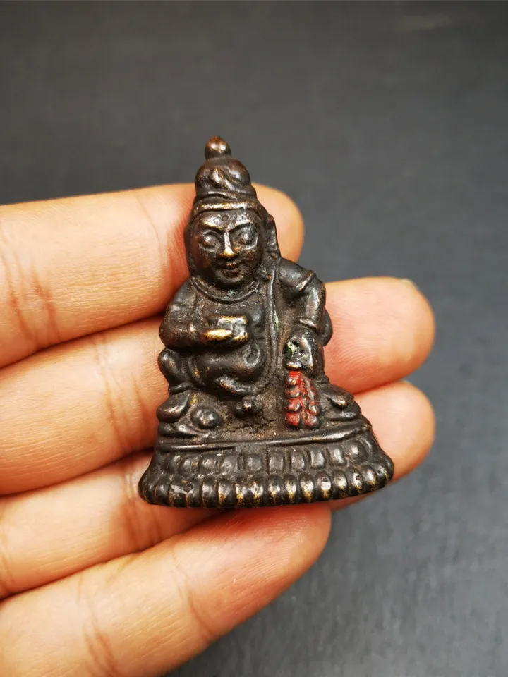 Gandhanra Acient Tibetan Statue Yellow Jambhala(Dzambhala) ,80 Years Old
