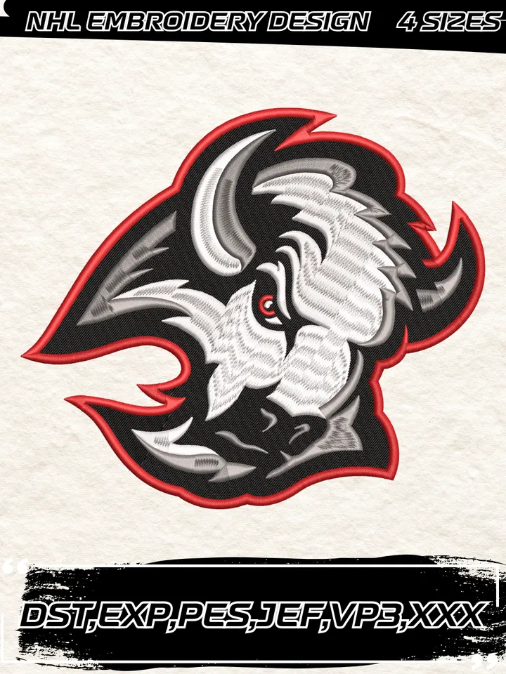 Buffalo Sabres Alternate Logo Embroidery Designs,NHL Logo Embroidery Files, Machine Embroidery Design File, 4 Sizes,Digital Download