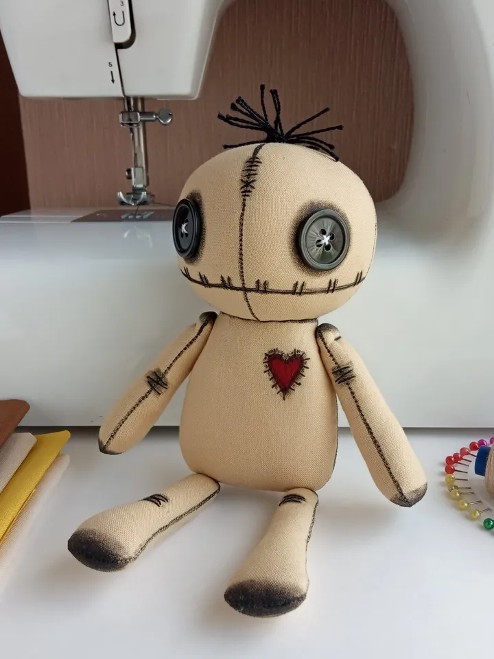 Handmade Voodoo Doll - Beige