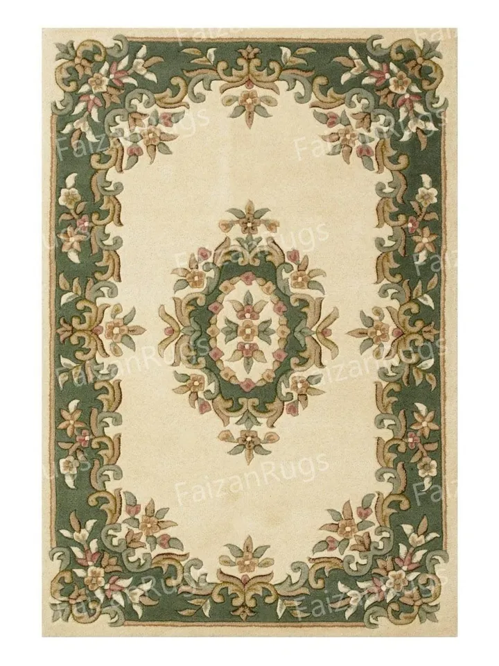 Premium Abushan Rug Hand Tufted Floral Rug Handmade Wool Carving Rug Large Area Home Rug for Living Dining Bedroom 8x8 10x10 8x10 9x12 10x14