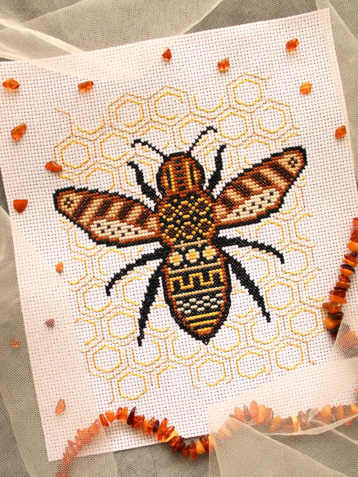 Set of cross stitch patterns Insects, cross stitch charts PDF