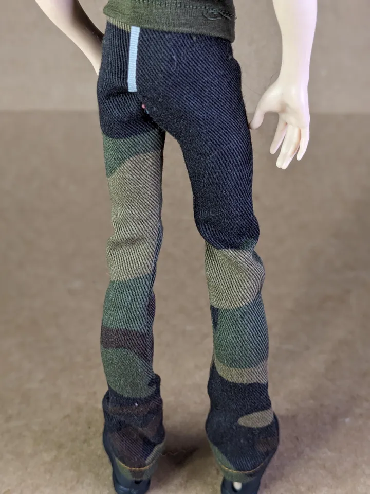 Handmade Camo denim pants or shorts for 1/6 scale boy dolls