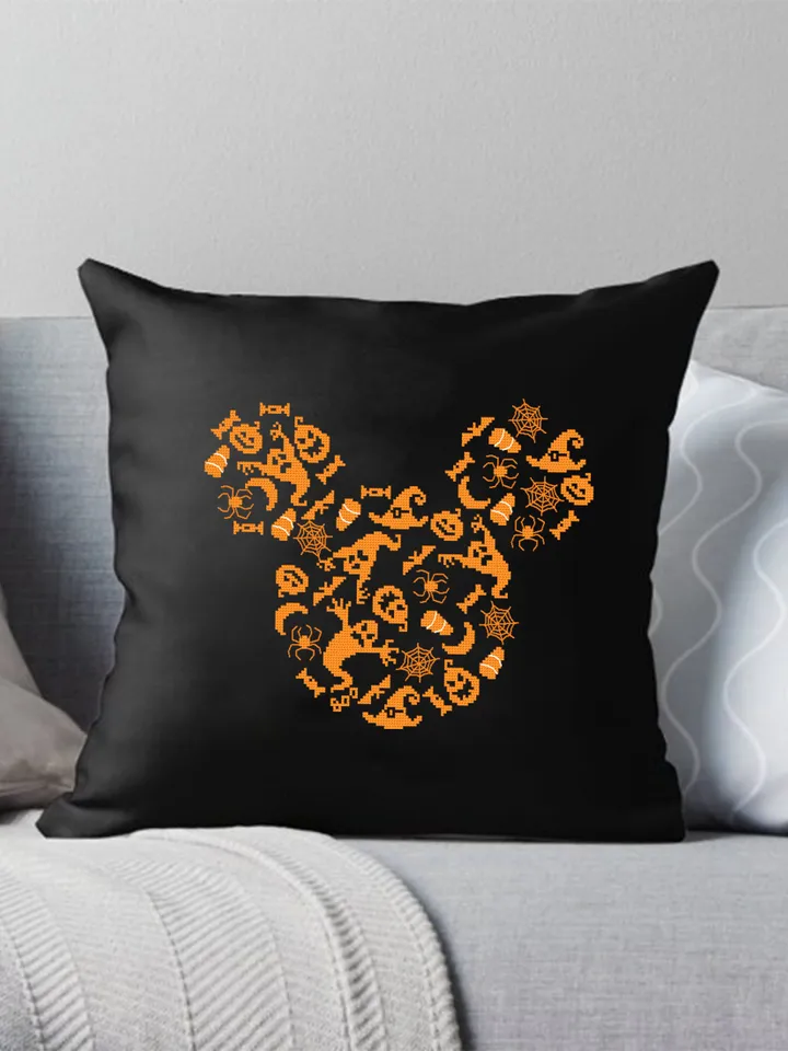 Vintage halloween cross stitch pattern PDF download Halloween mouse pattern digital PDF, Cross stitch sampler mouse head, Spooky ghost #H67