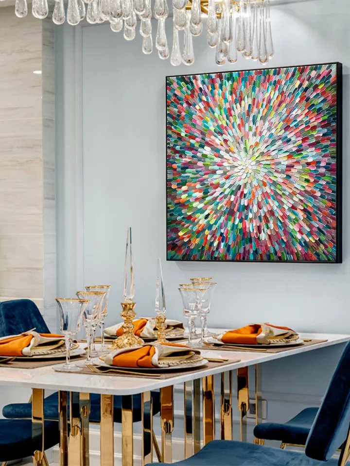 Original Abstract Painting, Large Wall Art,Colorful Flower Painting On Canvas, Home Decor, Office Wall Decor, Handmade Hand Painted Wall Art