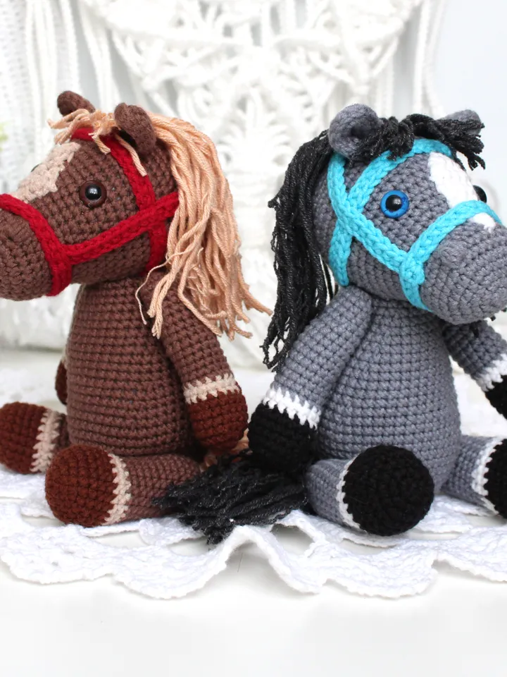 Horse crochet pattern pdf Amigurumi toy horse Farm Animal toy