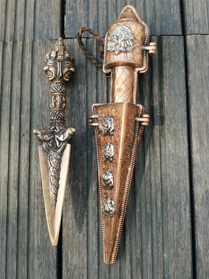Gandhanra Powerful Vintage Dorje Phurba,Kila,Kilaka,Hindu and Buddhist Ritual Implement,Weapon of the Godhead,Handmade in Nepal