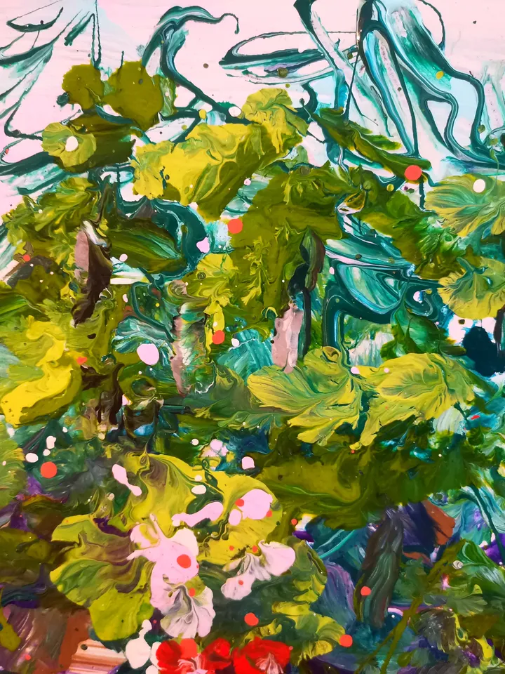 Abstract Flowers Nature Art Original Oil Painting Soul Forest Artist Svinar Oksana