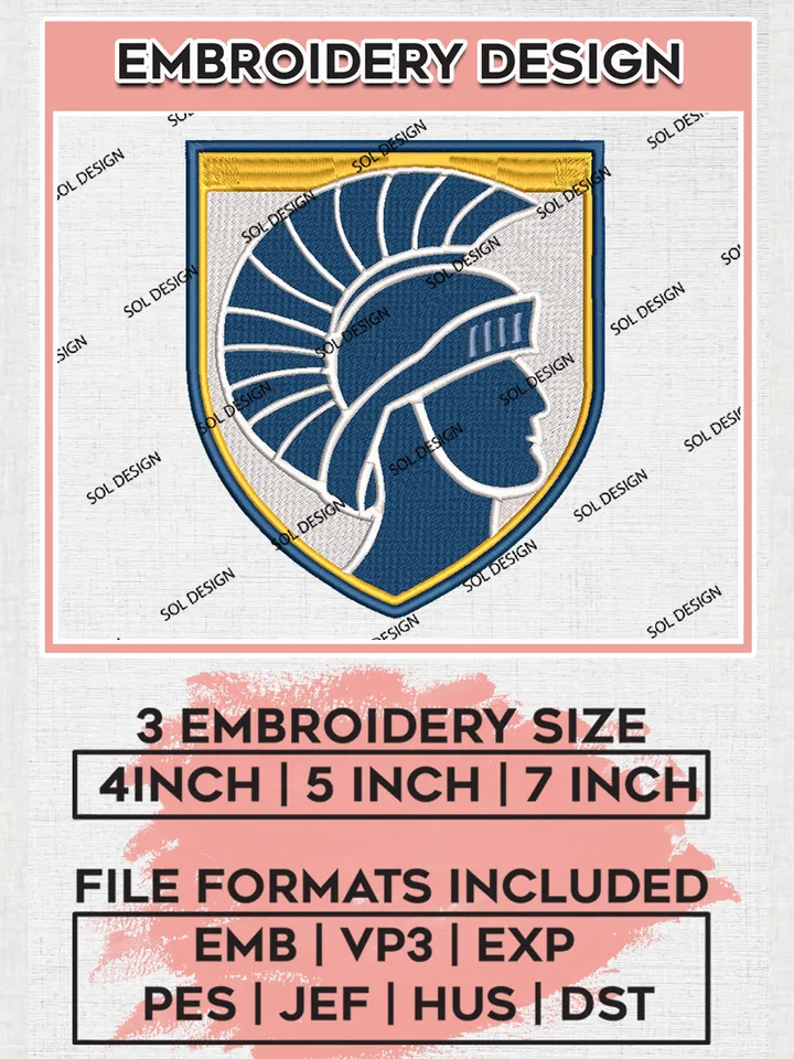 Merrimack Warriors Mascot Embroidery Designs, NCAA Logo Embroidery Files, NCAA Merrimack Warriors Logo, NCAA Embroidery Designs, Machine Embroidery Designs, Digital Download