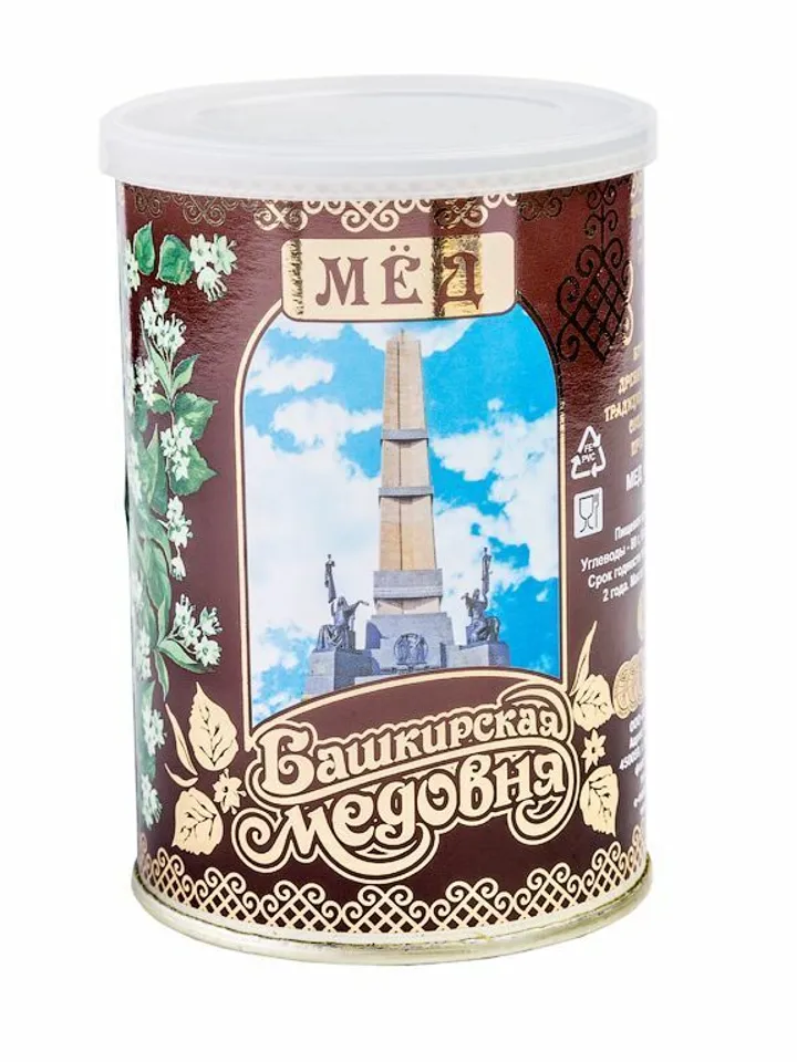 Bashkir lime honey in a tin can, USSR, 550 g