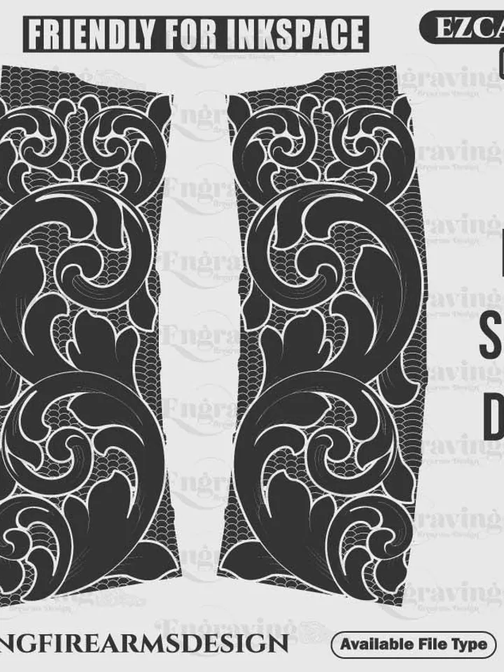 PMAG Scrolling Pattern Design Svg,lasercut,laserengraving,fiberlaser,engravingfiles,laserpattern,engravingdesign,engravingpattern,metalart