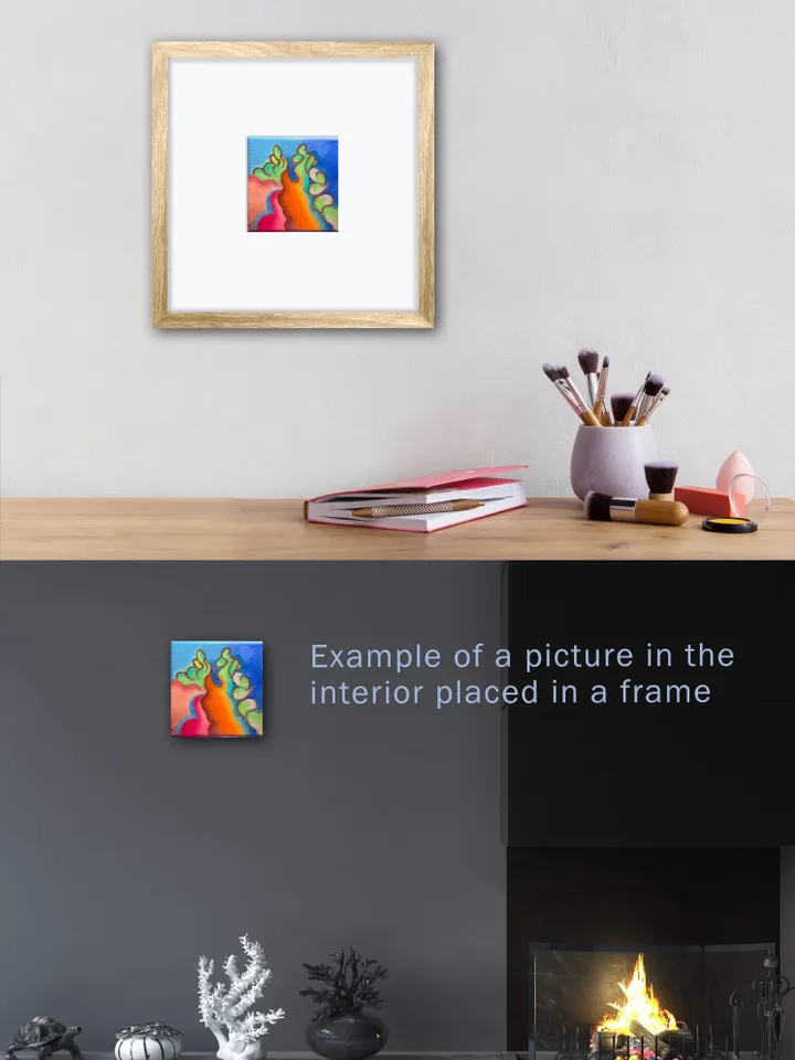 Suprematism style painting