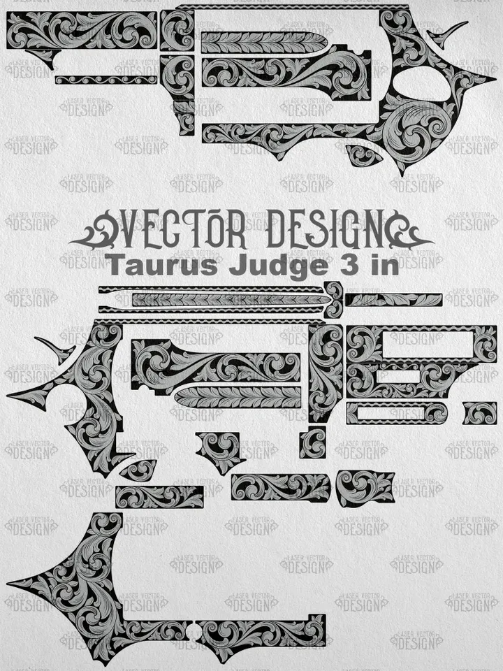 VECTOR DESIGN Taurus Judge 3 in Scrollwork