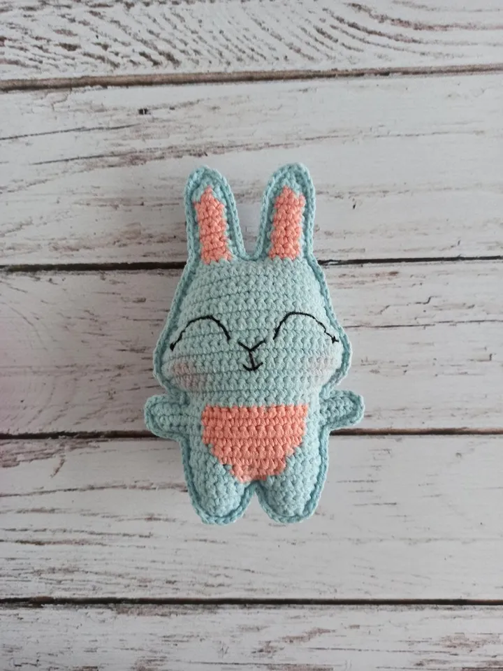 flat  toy sleeping bunny,xmas gift, first toy bunny, baby shower gift