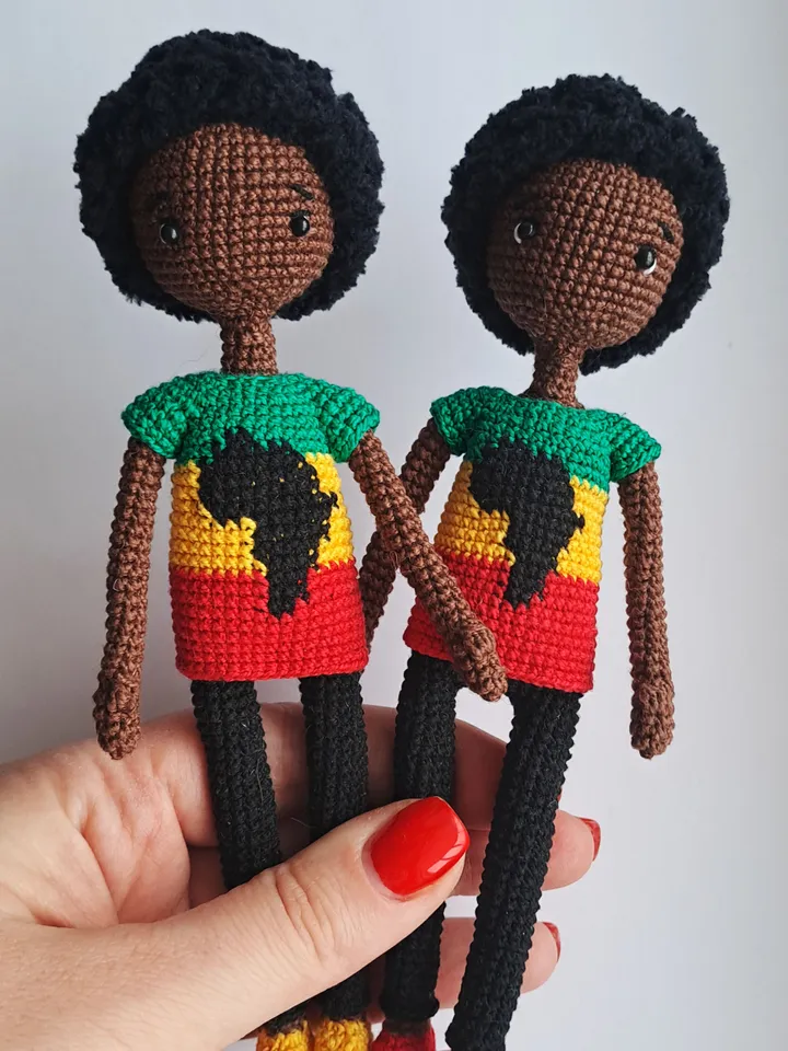 African dolls pattern 2 in1 girl and boy