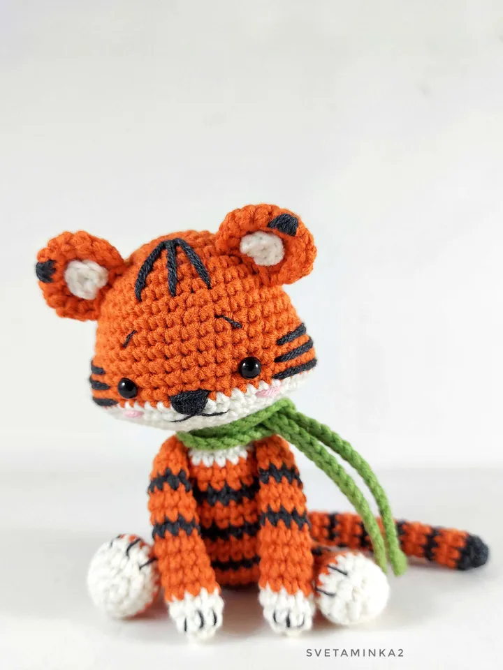 Tiger Crochet Pattern Amigurumi Tiger Cub Cute Animal Toy. Digital Download. PDF.