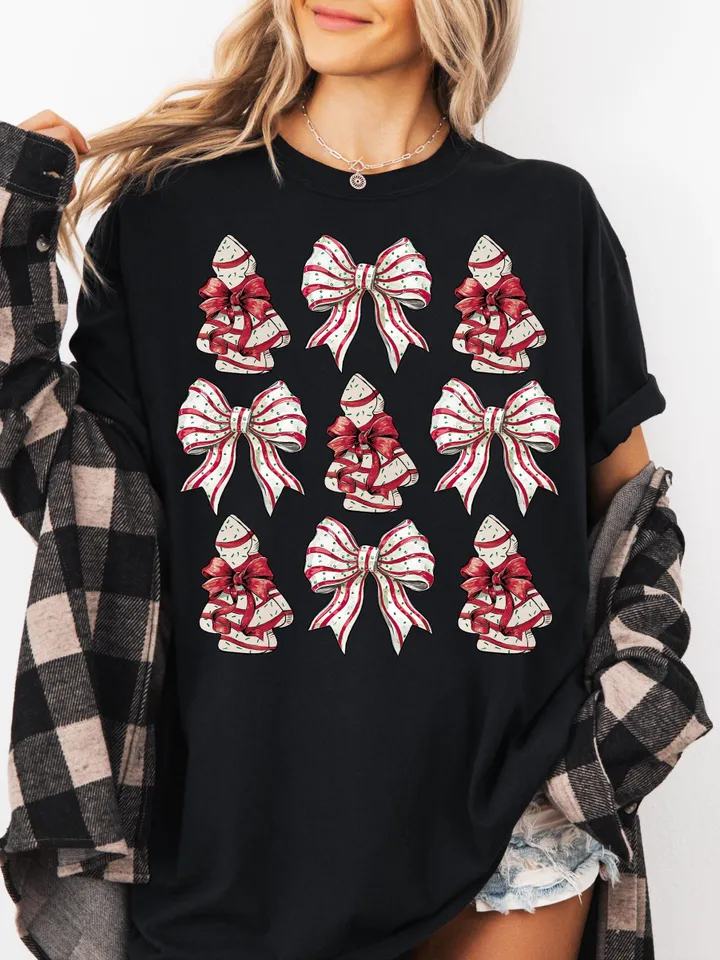 Coquette Christmas Tree Cake Png, Christmas Bow Png, Christmas Tree Cake Bow Png, Retro Holiday Png, Merry Christmas Png,Girly Christmas Png