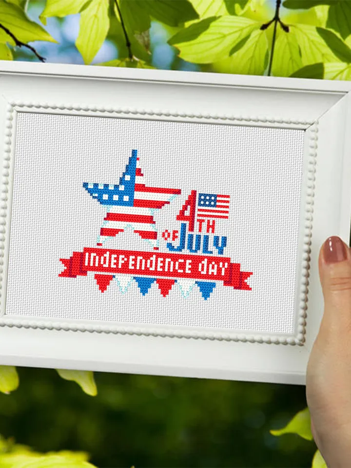 Independence Day july 4 cross stitch pattern PDF download Patriotic cross stitch chart, American flag cross stitch, Stars and stripes #T13
