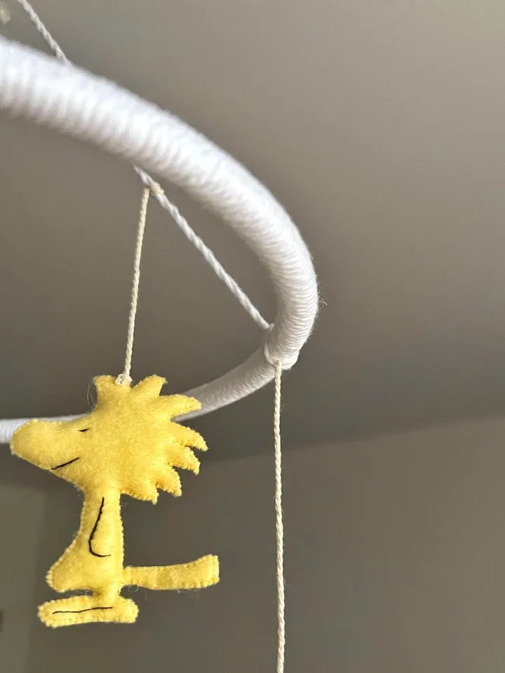 Snoopy Baby Mobile Charlie Brown Mobile Baby Crib Mobile Nursery Mobile Felt