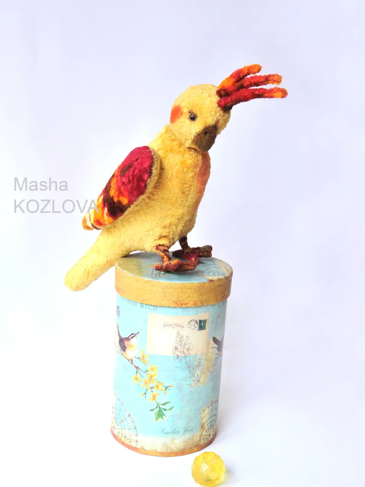PDF Sewing Pattern 12" Parrot/ parakeet bird pattern popinjay/ artist teddy bear friend cockatoo bird sewing instruction