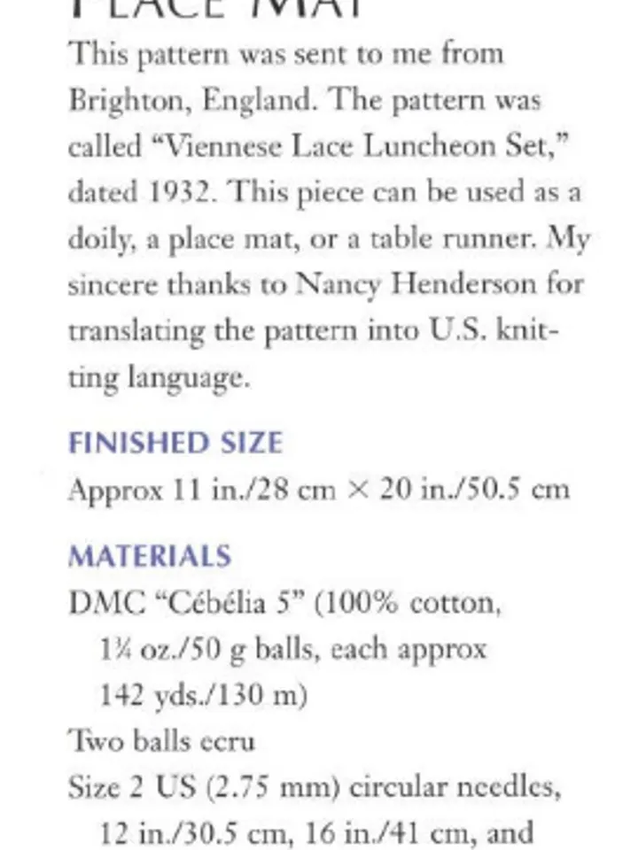 Knitting Pattern Vintage 3 Doilies Digital Download PDF