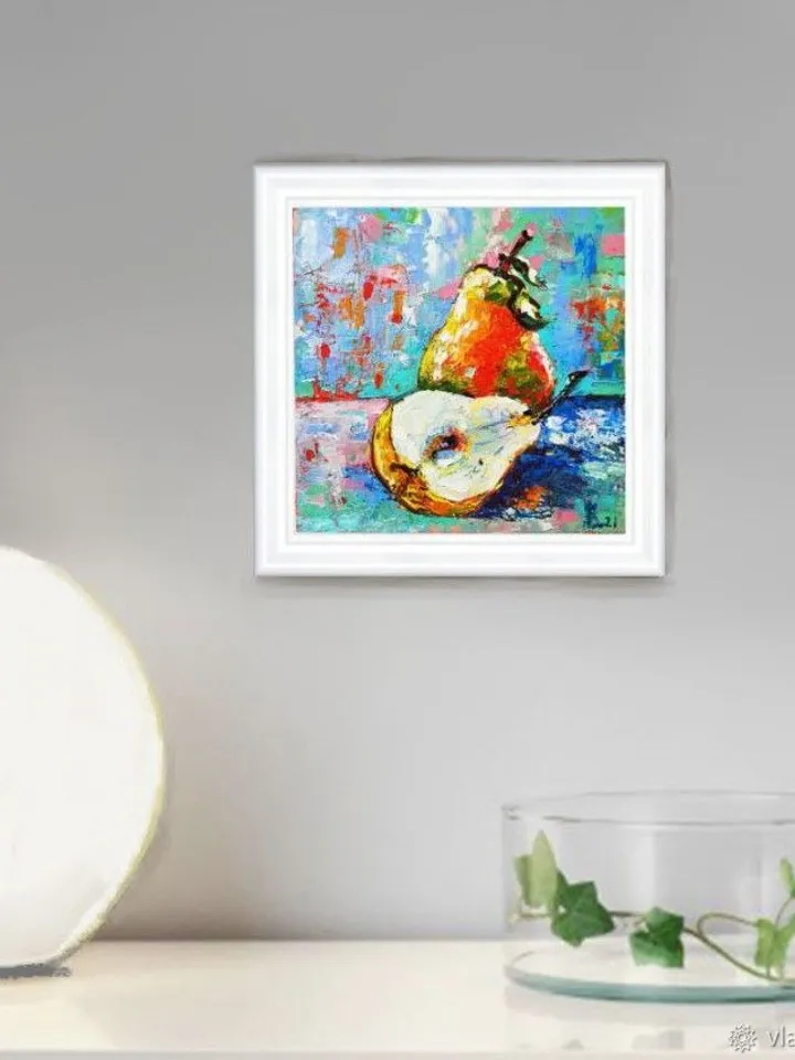 Juicy pears oil painting
