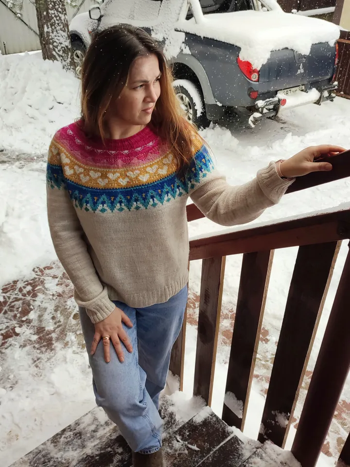 Wool sweater "Good mood"