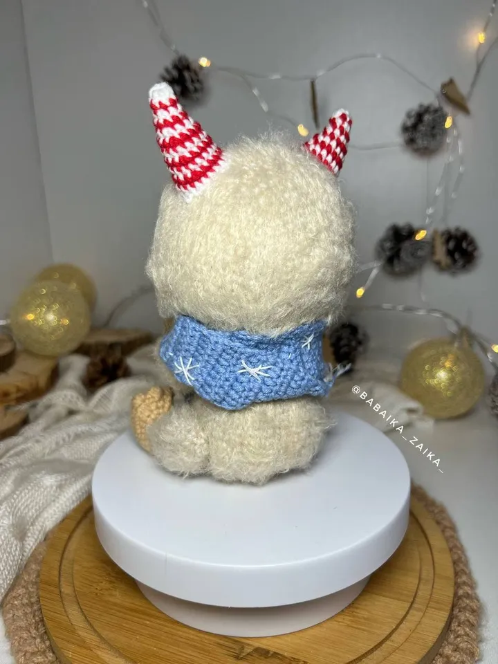 PDF Crochet Christmas Monster Pattern, Christmas Yeti Crochet Pattern, Animal Crochet Crochet Ornament Christmas baby Animal Christmas Decor