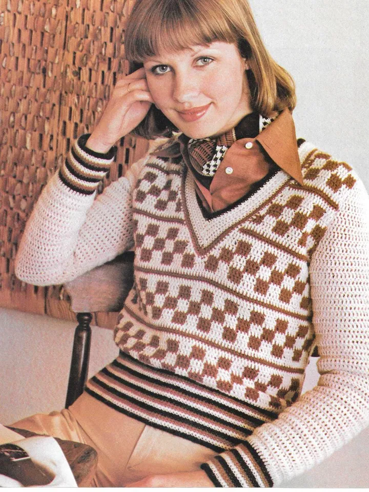 Sweater pullover crochet pattern women ladies summer top pdf V-neck sweater pattern pdf instant download