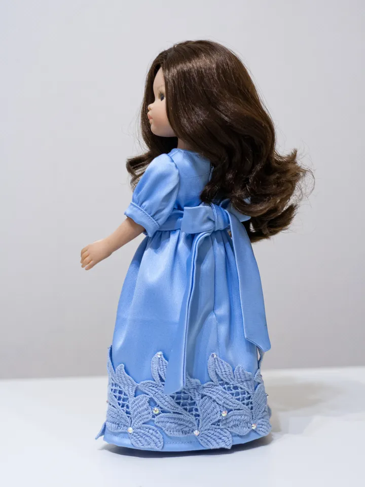 Paola Reina doll clothes, Long doll dress with lace for 13 inch doll, Exclusive clothes for dolls, Doll clothes, Dress