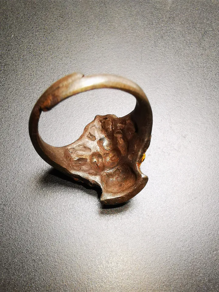 Gandhanra Unique Handcrafted Ring, Tibetan Buddhist Vajra Bell Ring,Made of Pure Gold Filled and Silver Filled,Protection Jewelry