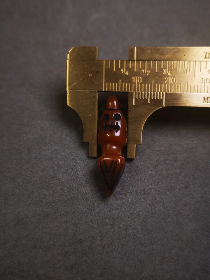 Gandhanra Tibetan Bone Carved Phurba Amulet, Ritual Implement Pendant