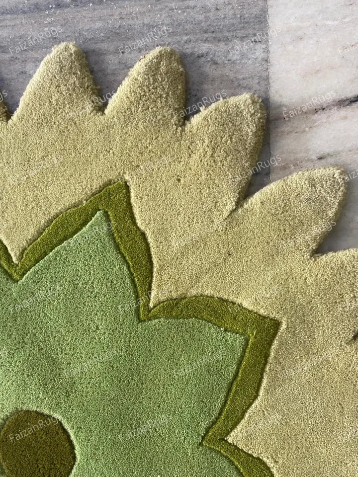 Scott Hand tufted Flower rug 100% wool for kids room, living room, bed room in any size 4x4,5x5,6x6,8x8,9x9,10x10Hurry up guys!!!