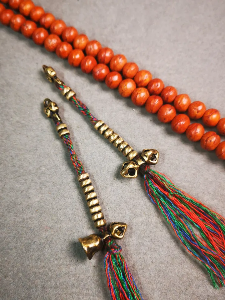 Gandhanra Handmade Tibetan Buddhist Mala Counters,Prayer Bead Counters,with Dorje and Vajra Pendant,Made of Brass