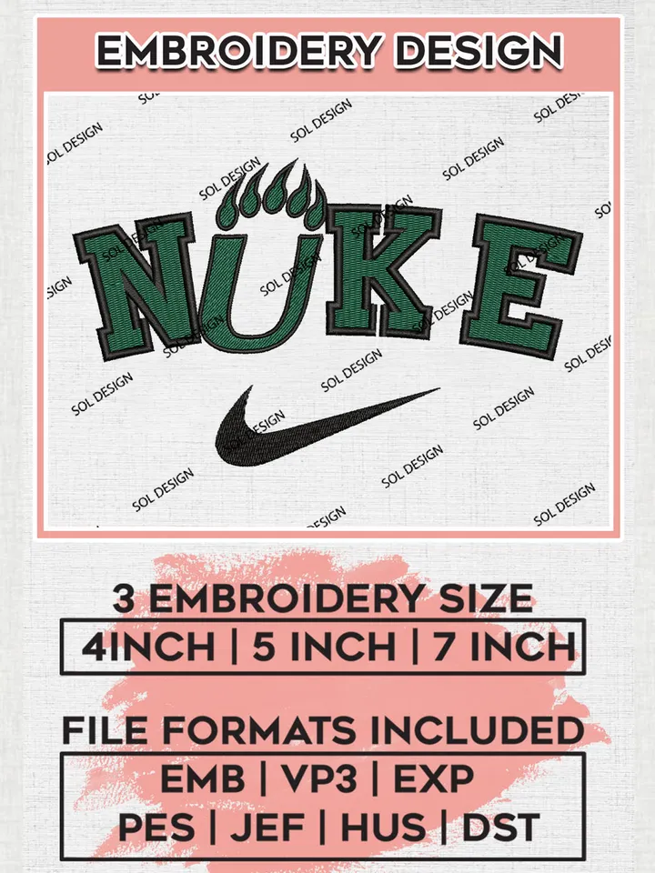 Ni.kee Adams State Grizzlies College Team Logo Embroidery Design Files, NCAA Adams State Grizzlies Machine Embroidery, NCAA Teams, 3 sizes, NCAA Machine embroidery designs, Digital Download