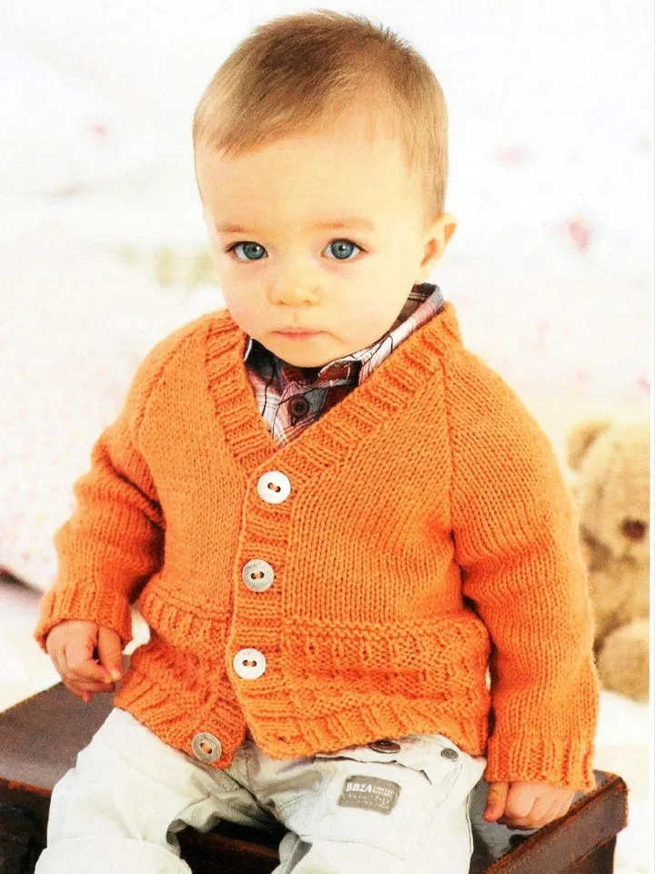 Baby Boys cardigan knitting pattern shawl collar cardigan pattern pdf instant download