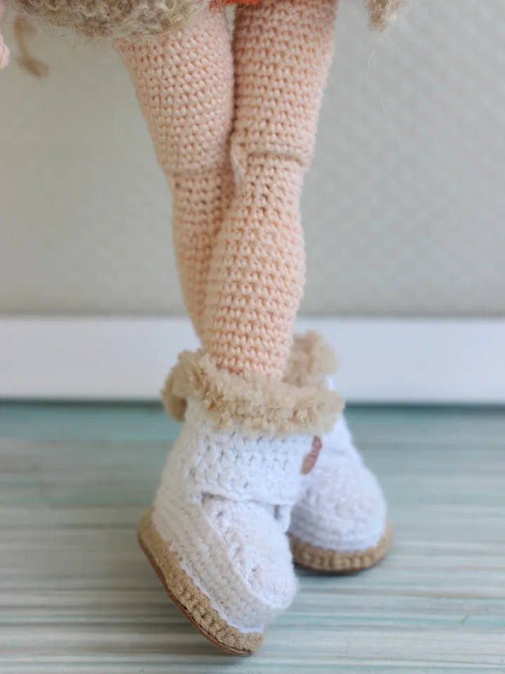 Crochet doll, Amigurumi doll, Handmade cotton doll, Waldorf doll