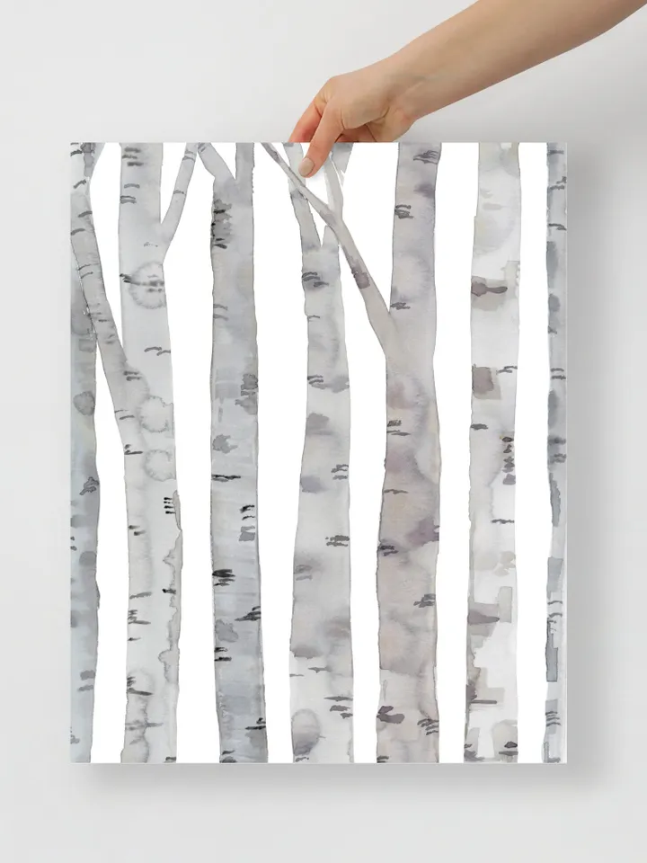 Tree Birch Art Print, Watercolor Forest, Modern Tree Art, Branches Wall Art, Contemporary Tree, Bedroom Wall Art