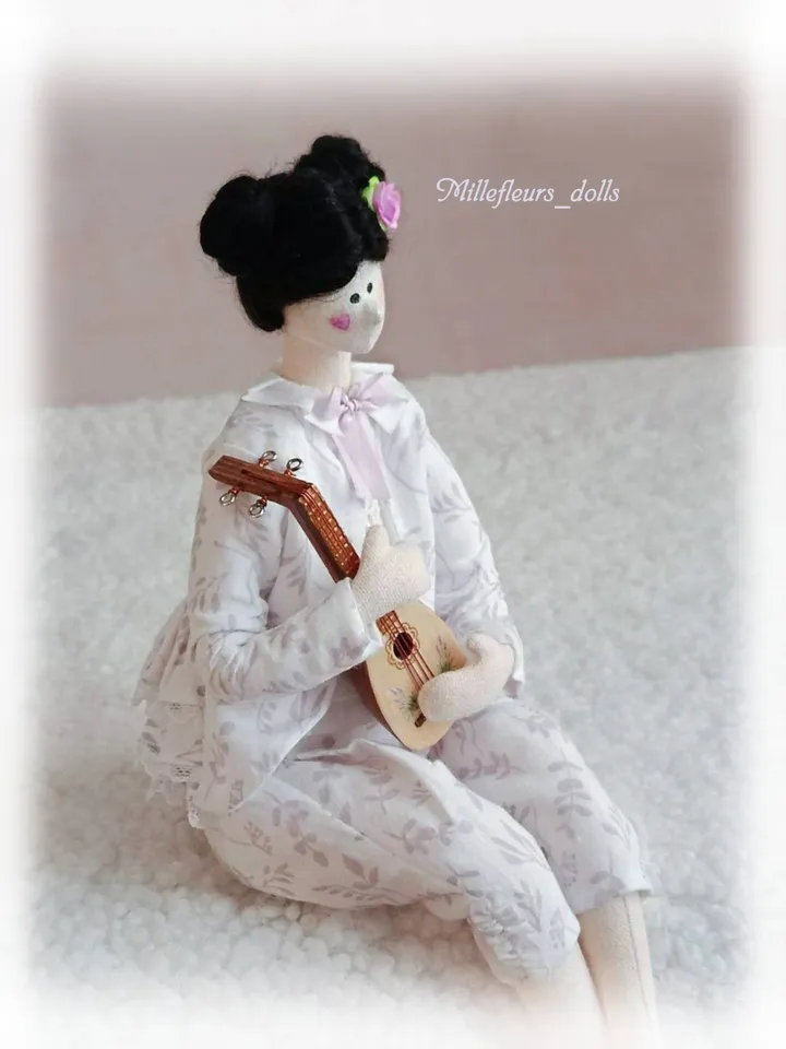 Author's doll made of Colombine fabric