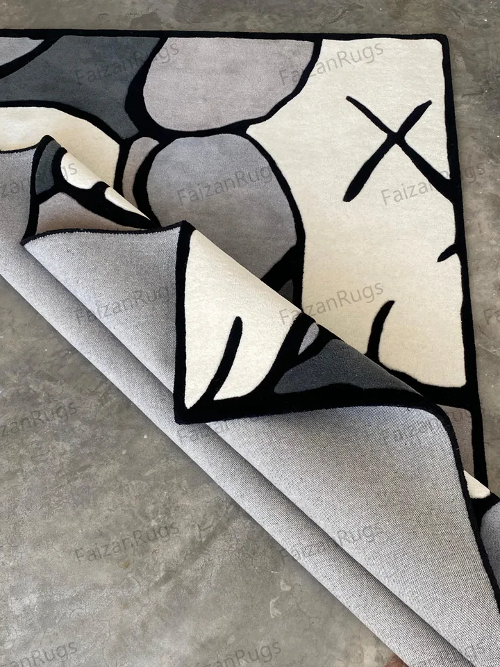 Kaws Handmade 100% Wool Rugs, Case Rugs and Carpets, Handmade Rugs For Living Room, Dining Room, Hallway, Multiroom Carpets, Anime Rugs.