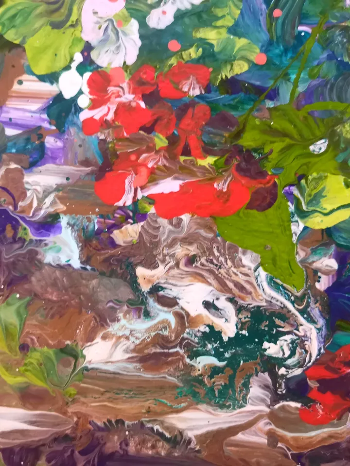 Abstract Flowers Nature Art Original Oil Painting Soul Forest Artist Svinar Oksana