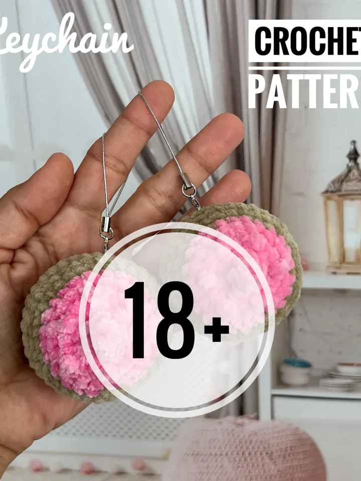 CROCHET PATTERN Breast toy Keychain breast Accessory for car Amigurumi tutorial PDF file