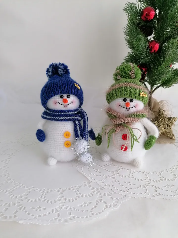 snowman, pdf pattern, christmas present, christmas, New Year, amigurumi, gift