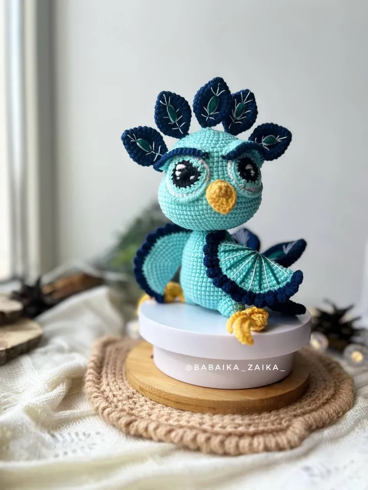 PDF Crochet Peacock Pattern, Amigurumi Bird, Crochet Bird Pattern, Amigurumi Peacock, Amigurumi animal, Bird Doll Pattern, Bird amigurumi