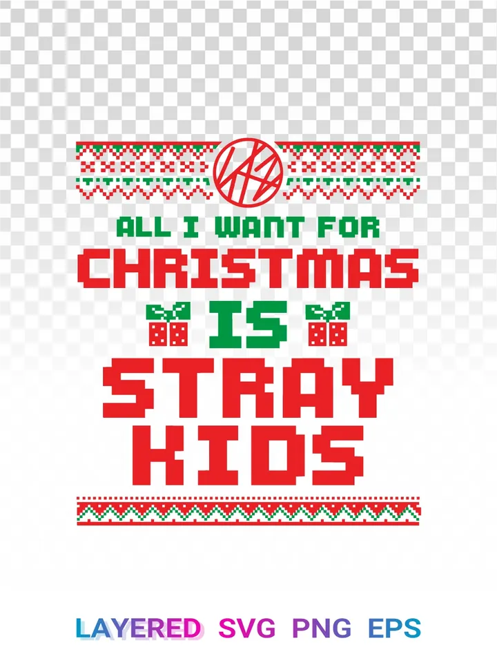 Stray Kids Christmas 🎄 PNG, SKZ Holiday SVG, STAY Xmas