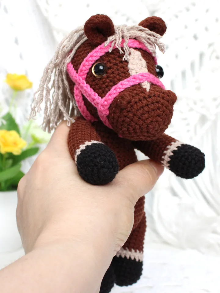 Horse crochet pattern pdf Amigurumi toy horse Farm Animal toy