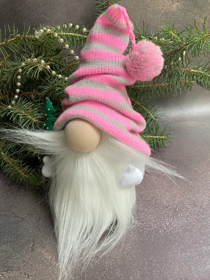 Cute pastel gnome . Christmas gnome decorations . Swedish gnome .