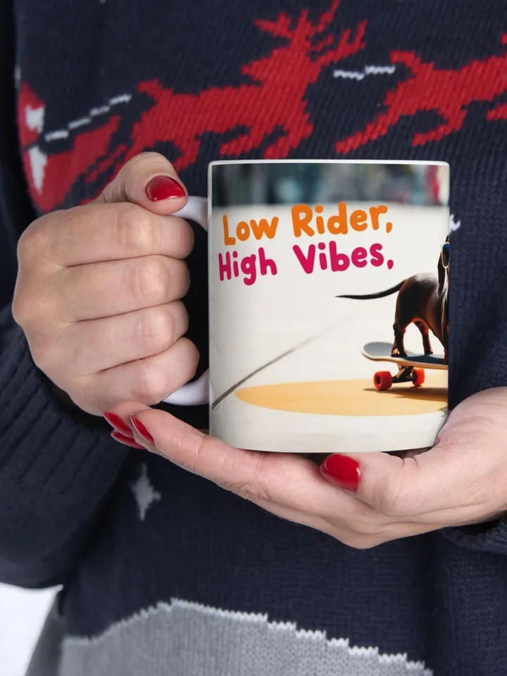 Dachshund Skateboarding Mug, Dog Lover Gift, Funny Pet Owner Cup, Cool Kitchen Decor, Cute Ceramic Coffee Cup, Unique Gift for Dog Lovers